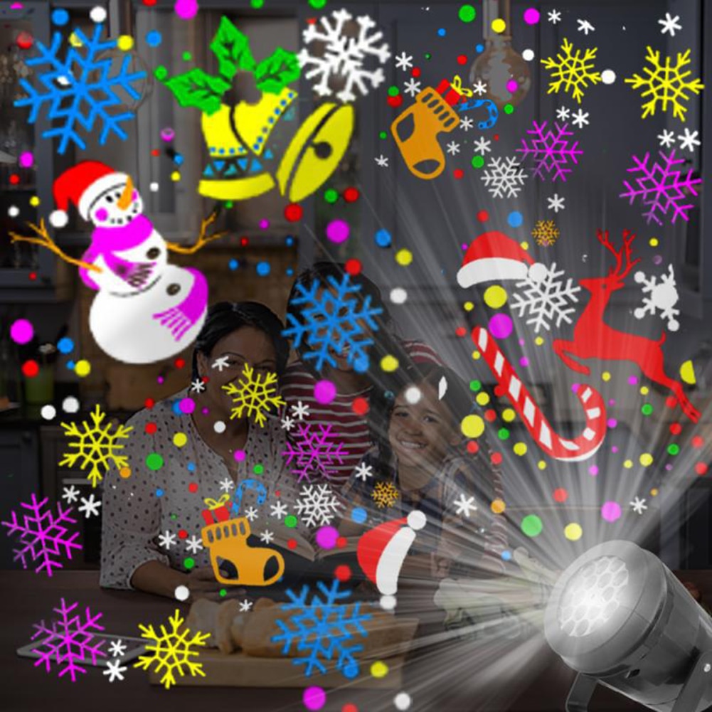 Proyector navideño con iluminación encantadora para decoración festiva