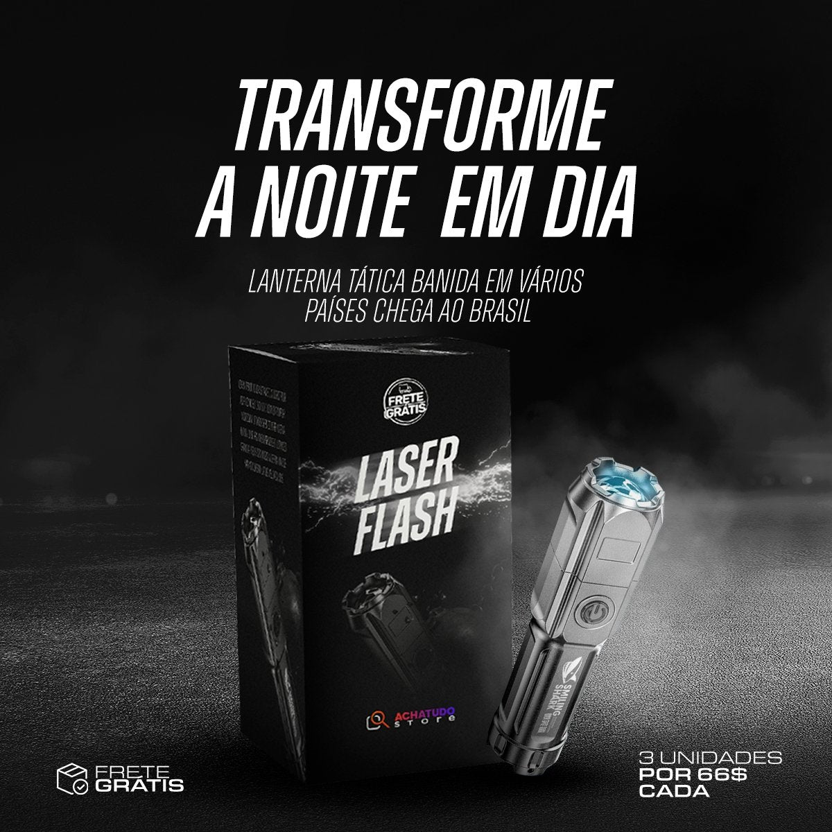 Super linterna láser Flash de 10,000 lúmenes para iluminación profesional